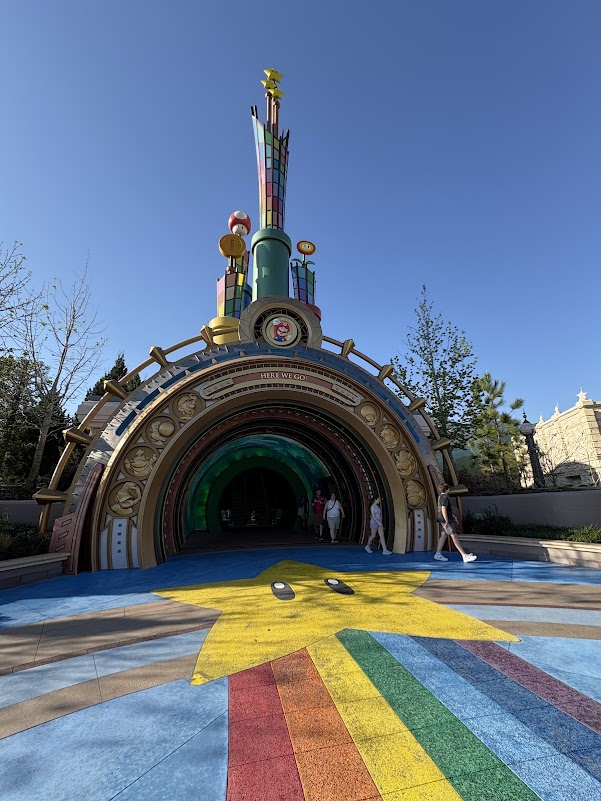 The colorful entrance to Super Nintendo World at Universal's Epic Universe